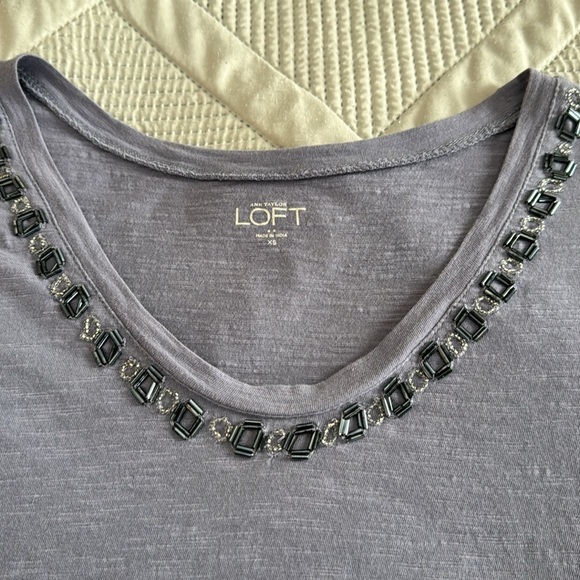 Loft Scoopneck Embellished Tee - Picture 2 of 6